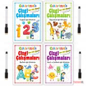 ÇIKARTMALI ÇİZGİ ÇALIŞMALARIM ÇİZ SİL YAPIŞTIR SAYILAR HARFLER - 2