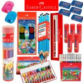 FABER CASTELL İLK ORTA OKUL SETİ KALİTELİ ÇANTA BOYA KALEM BOYA - 1