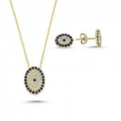 Angemiel 925 Gümüş Sosyete Gözü Set - 1