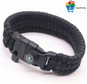 Paracord Survival Bileklik Hayat Kurtarıcı Paraşüt İpi Pusula Ateş Başlatıcı ve İkaz Düdüğü - 3