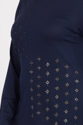 X LİFE TAŞ İŞLEMELİ BÜYÜK BEDEN BLUZ - 01345-L LACİVERT / HAKİ / MERCAN / SİYAH - 3