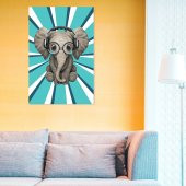 Angemiel Home Gözlüklü Fil 20x30 Cm MDF Tablo - 1