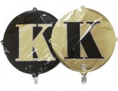 FOLYO BALON HARF K ÇİFT TARAFLI GOLD-SİYAH 18 - PAKETTE 1 ADET - 1