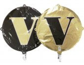 FOLYO BALON HARF V GOLD-SİYAH 18  (DÜ 15TL) - 1