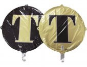 FOLYO BALON HARF T GOLD-SİYAH 18  (DÜ 15TL) - 1