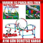 Vardem 113 Parça Hızlı Tren Işıklı Pilli Raylı Tren - 3