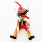 Oyuncak Kukla Pinokyo Ahşap İpli Kukla 26cm Pinokyo Oyuncağı - 2