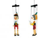 Oyuncak Kukla Pinokyo Ahşap İpli Kukla 26cm Pinokyo Oyuncağı - 6