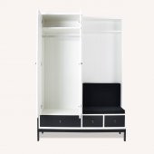 Boo Nero 2 Kapaklı Oturaklı Portmanto Ayakkabılık - 2