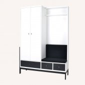 Boo Nero 2 Kapaklı Oturaklı Portmanto Ayakkabılık - 3