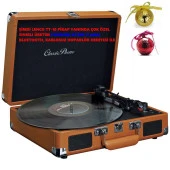 HEDİYELİ Lenco Classic Phono Tt-10 Hoparlörlü Pikap PlakÇalar - 1