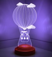 3D Led Lamba 3 Boyutlu Kuzulu Balon Bebek Hediyesi Lamba - 1