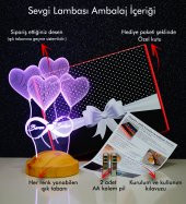 3D Led Lamba 3 Boyutlu Kuzulu Balon Bebek Hediyesi Lamba - 4