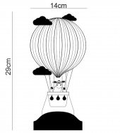 3D Led Lamba 3 Boyutlu Kuzulu Balon Bebek Hediyesi Lamba - 8