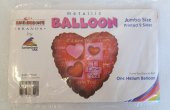 FOLYO BALON KIRMIZI KALP 80CM D.Ü 45 - 1