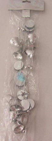 YILBAŞI GARLAND AYNALI GÜMÜŞ 2,50 M - 1