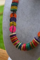 STONEAGE JEWELLERY Tahta Boncuklu Tasarım Bayan Kolye thumbnail 4