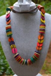 STONEAGE JEWELLERY Tahta Boncuklu Tasarım Bayan Kolye thumbnail 2