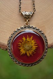 STONEAGE JEWELLERY Gerçek Çiçek El Yapımı Bayan Kolye thumbnail 1