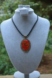 STONEAGE JEWELLERY Gerçek Çiçek El Yapımı Bayan Kolye thumbnail 3