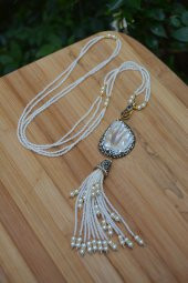 STONEAGE JEWELLERY Bayan İncili Tasarım Kolye - 1