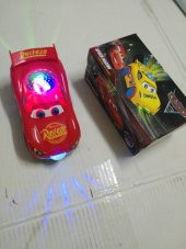 Oyuncak Şimşek Mcqueen Pilli Işıklı Dil Çıkaran 3D Araba - 5