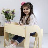 MARMARA  Ahşap Çocuk Çalışma Masası(Naturel Renk) - 1