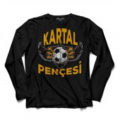 KARA KARTAL PENÇESİ BEŞİKTAŞ BJK BLACK EAGLE UZUN KOLLU TİŞÖRT - 1