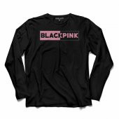 BLACK PINK BLACKPINK LOGO UZUN KOLLU TİŞÖRT - 1