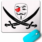 ANONYMOUS TURKEY TÜRK HACKER BİLGİSAYAR YAZILIM MOUSE PAD - 1