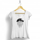 UÇAK YOLCULUK SEYAHAT SAY GOODBYE TO THE CITY KADIN TİŞÖRT thumbnail 2