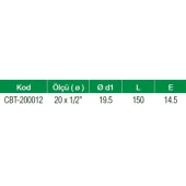 Formül PPRC 20X1/2 mm Dişi Çiftli Batarya Bağlantısı PN25 (1Adet) - 3