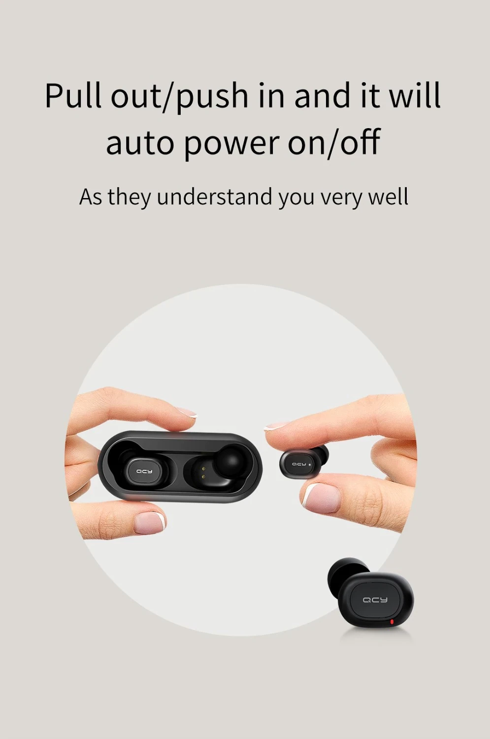 QCY T1C Bluetooth 5.0 Kablosuz Çift Mikrofonlu Kulaklık - 6