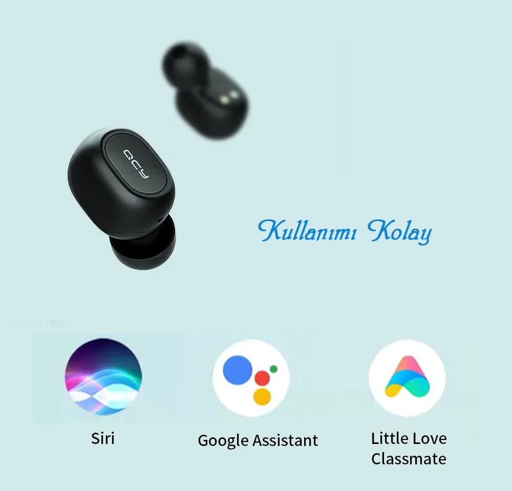 QCY T1C Bluetooth 5.0 Kablosuz Çift Mikrofonlu Kulaklık - 11