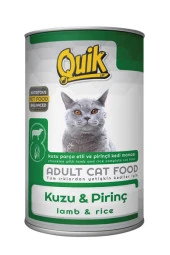 Quik Kedi 415 gr Kuzu Etli-Pirinç Konservesi Skt:11/2028 - 1