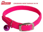 Percell Kedi Boyun Tasması Çıngıraklı 30 cm  10 mm Esnek Lastikli - 1