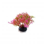 Plastik Bitki Akvaryum dekoru (7X4) Pembe-Yeşil - 1