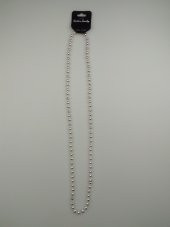 PARTİ KOLYE BONCUK 80CM GÜMÜŞ METALİK - 1