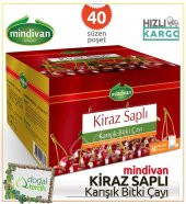 Mindivan Kiraz Saplı Form Karışık Bitki Çayı 40 lı Süzen Poşet - 1