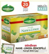 Mindivan Nane Limon Aromalı Zencefilli Karışık Bitki Çayı - 1