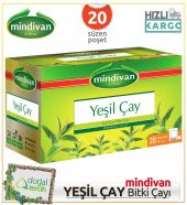 Mindivan Yeşil Çay 20 li Süzen Poşet Bitki Çayı - 1