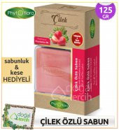 Phytoflora Çilek Özlü Sabun (Sabunluk ve Kese Hediyeli!) - 1