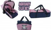 AGU BABY 3 LÜ TAŞIMA SETİ -ANA KUCAĞI-PORTBEBE-BAKIM ÇANTASI - 2