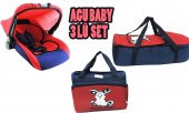 AGU BABY 3 LÜ TAŞIMA SETİ -ANA KUCAĞI-PORTBEBE-BAKIM ÇANTASI - 3