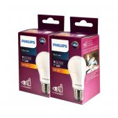 Philips Led Bulb 9-60W E27 2 li Sarı Led Ampul - 1