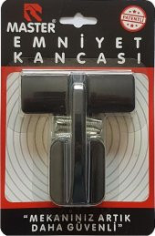 SİYAH Emniyet Kancası, Kapı Guvenlik Kancası, Kapı ve Pencereler İcin Guvenlik Aparatı - 1