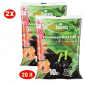 Bitbest bio 2x10lt (20Lt) Bitki Saksı Toprağı Solucan Gübresi torf humus perlit Leonardit - 2