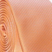 Turuncu Slim Fit Düz Renk Dokuma Kravat / DDK-54 - 2