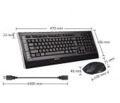 A4 Tech 9300f Kablosuz Mm F Klavye Mouse Set Siyah - 8