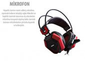 Rampage Sn-R5 X-Core Siyah/Kırmızı Oyuncu Mikrofonlu Kulaklık - 3